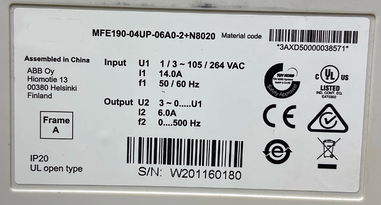 MFE190-04UP-06A0-2+N8020 Серводрайвер ABB – слайд 2