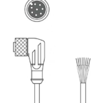 50135136 Кабель соединительный KD S-M12-8W-P1-250 Leuze Electronic