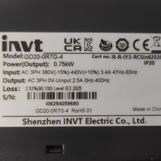 GD20-0R7G-4 Частотный преобразователь INVT – слайд 2